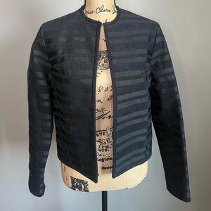 Vintage Gino Rossi for Wilson ultra suede black open blazer career office
